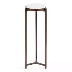 Bronze Angular Marble Accent Table