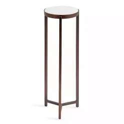 Bronze Angular Marble Accent Table