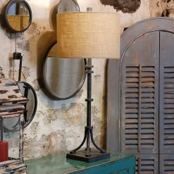 Bronze Iron Industrial Buffet Lamp