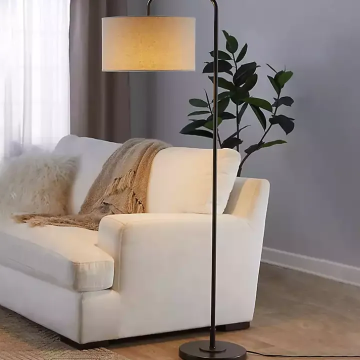 Bronze Metal Puck Floor Lamp