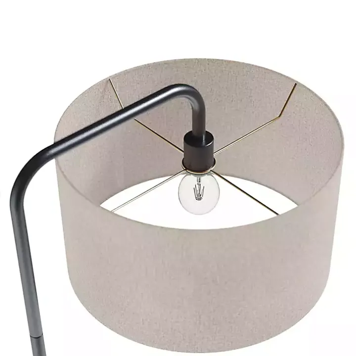 Bronze Metal Puck Floor Lamp
