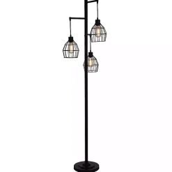 Bronze Metal 3-Tier Floor Lamp