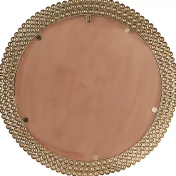 Bronze Metal Tiered Bead Frame Wall Mirror