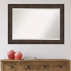 Bronze Panel Frame Beveled Mirror