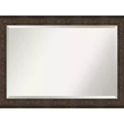 Bronze Panel Frame Beveled Mirror