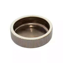 Bronze Ribbed Ceramic Jars, Set of 2