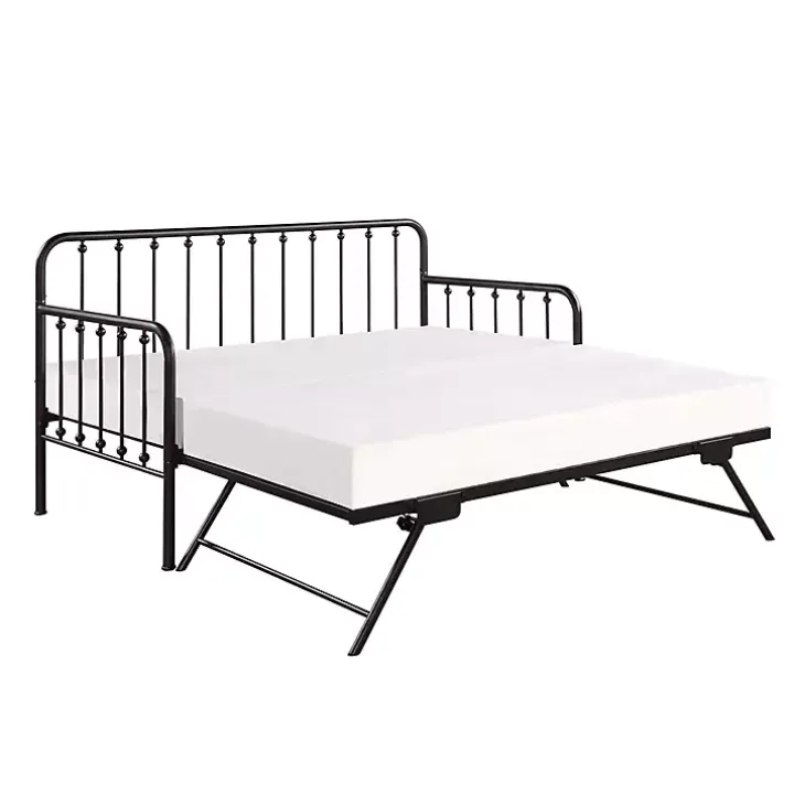 Bronze Spindleback Metal Trundle Day Bed