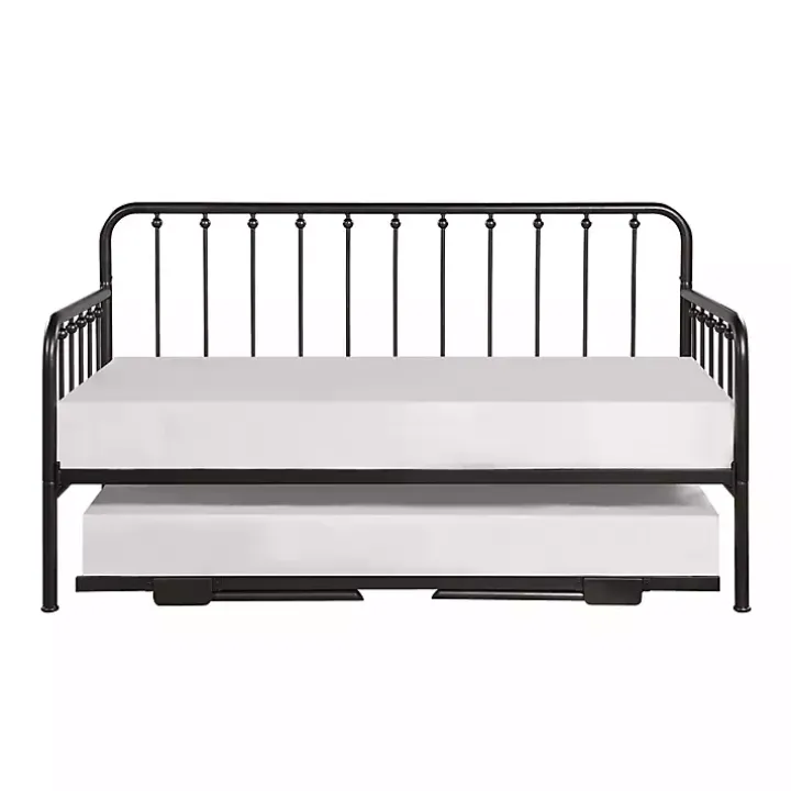 Bronze Spindleback Metal Trundle Day Bed