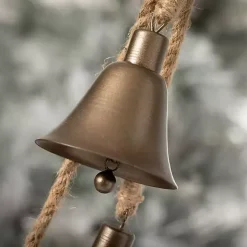 Bronze Trio Hanging Christmas Bells, Set of 4