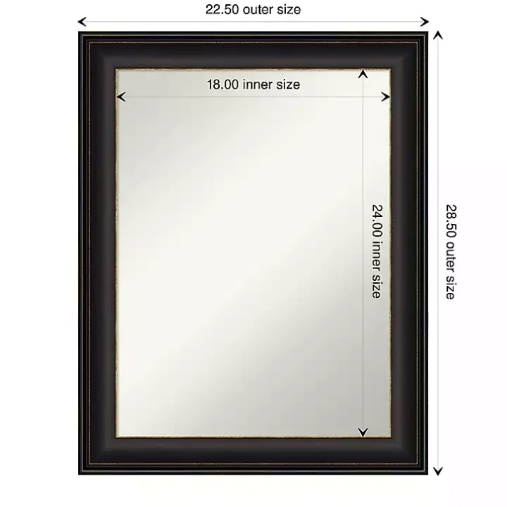 Bronze Trio Oil Rubbed Decorative Framed Mirror