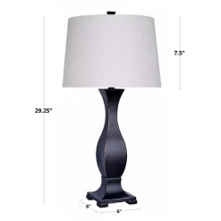 Bronzed Hourglass 2-pc. Table Lamp Set