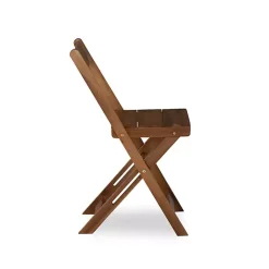 Brown Acacia Wood 3-pc. Bistro Set