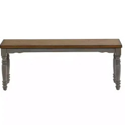 Brown and Gray Wooden Dining Bench