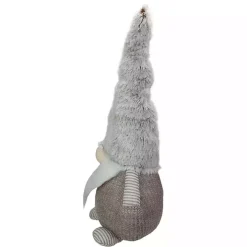 Brown and White Knit LED Gnome