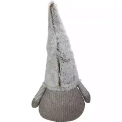 Brown and White Knit LED Gnome