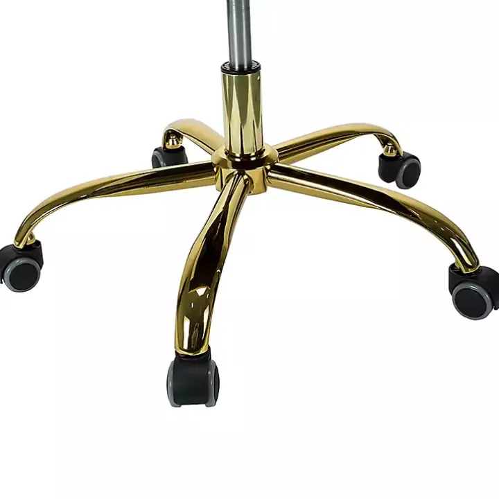 Brown and White Upholstered Cow Print Office Chair