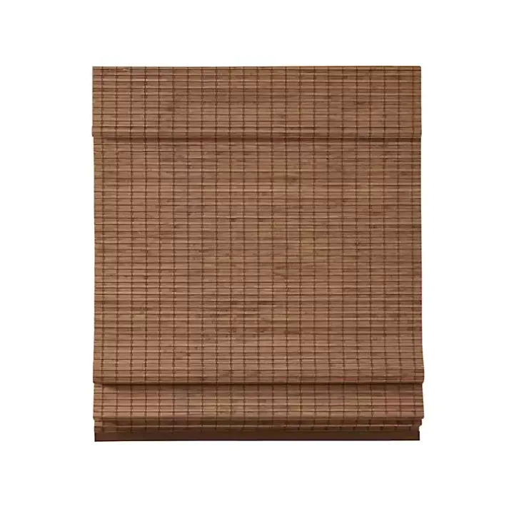 Brown Bamboo Light Filtering Roman Shade, 31 in.