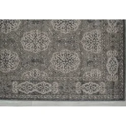 Brown Bordered Pattern Area Rug, 4x6
