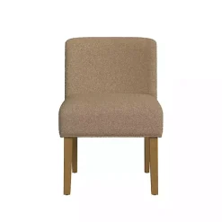 Brown Boucle Upholstered Dining Chair