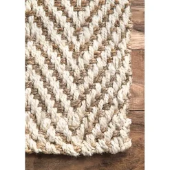 Brown Chevron Valen Area Rug, 5x8