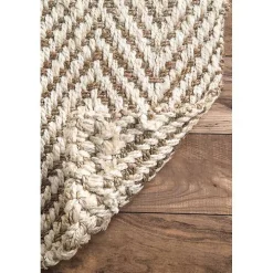 Brown Chevron Valen Area Rug, 8x10