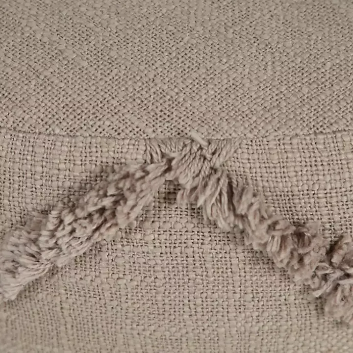 Brown Diamond Tufted Pouf