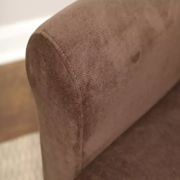 Brown Ellen Rolled Arms Accent Chair