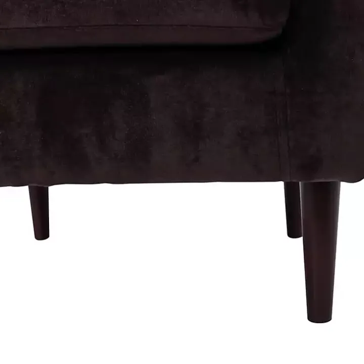 Brown Ellen Rolled Arms Accent Chair