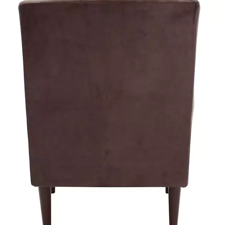 Brown Ellen Rolled Arms Accent Chair