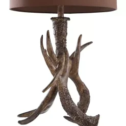Brown Faux Antler Table Lamp