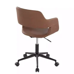 Brown Faux Leather & Black Marshall Office Chair