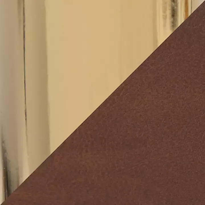 Brown Faux Leather & Gold Marshall Office Chair