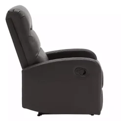 Brown Faux Leather Dormi Recliner