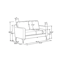 Brown Faux Leather Fletcher Loveseat