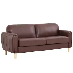 Brown Faux Leather Lyon Sofa