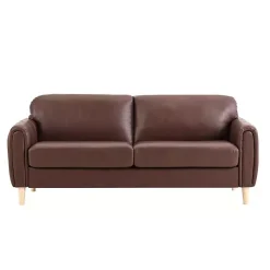 Brown Faux Leather Lyon Sofa