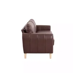 Brown Faux Leather Lyon Sofa