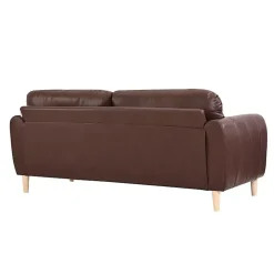 Brown Faux Leather Lyon Sofa