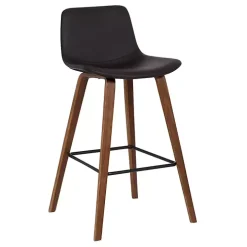 Brown Faux Leather Maddie Bar Stool