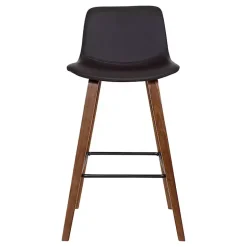 Brown Faux Leather Maddie Bar Stool