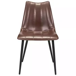 Brown Faux Leather Noreen Dining Chairs, Set of 2