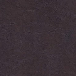 Brown Faux Leather Tufted Round Storage Ottoman