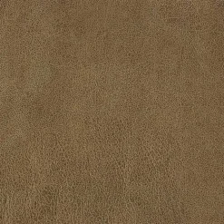 Brown Faux Leather Tufted X-Frame Bench