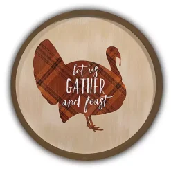 Brown Gather & Feast Plaid Wall Plaque
