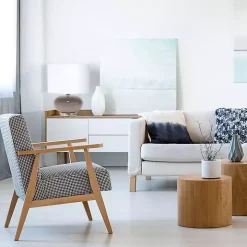 Brown Glass Short Oval Table Lamp