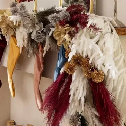 Brown Glittered Pampas Stems, Set of 2