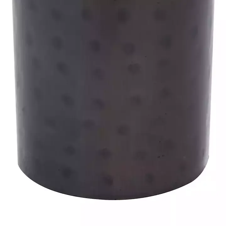 Brown Hammered Metal Candle Holders, Set of 3