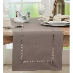 Brown Hemstitch Table Runner