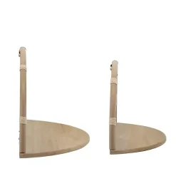 Brown Metal Arched Flower Wall Shelves, Set of 2