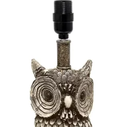Brown Owl and Green Shade Table Lamp